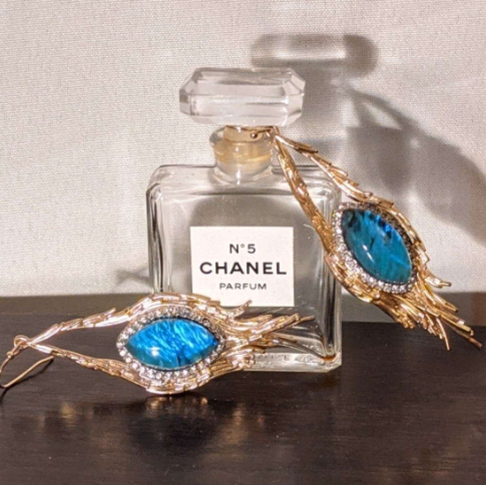 NWT Alexis Bittar Turquoise Gold Earrings - Picture 1 of 14
